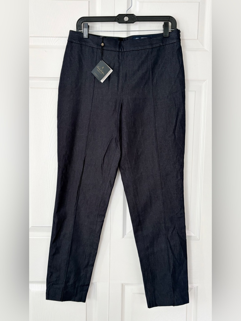 Brooks Brothers Cotton Trousers Caroline Fit Pants Navy Blue size 6 - Picture 2 of 15